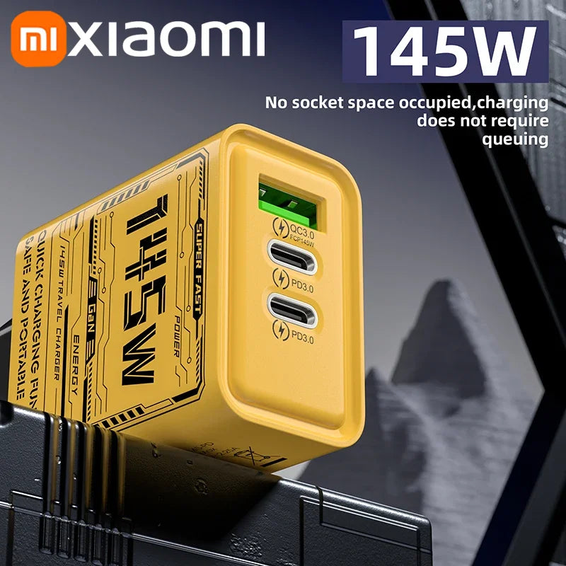 Cargador Ultra Rápido Xiaomi 145W 3 Puertos USB-C GaN