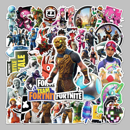 Pack de 50 Pegatinas de Fortnite - Decoración Impermeable