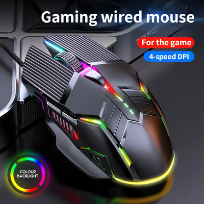 Ratón Ergonómico para Juegos RGB con Cable – 3200 DPI