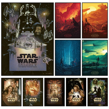 Pósters de Star Wars para pared con estilo retro y moderno