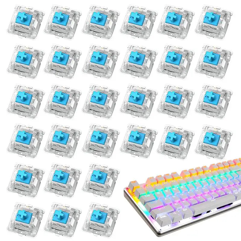 Switches pack de 30 Outemu 3 pines para teclados mecánicos RGB