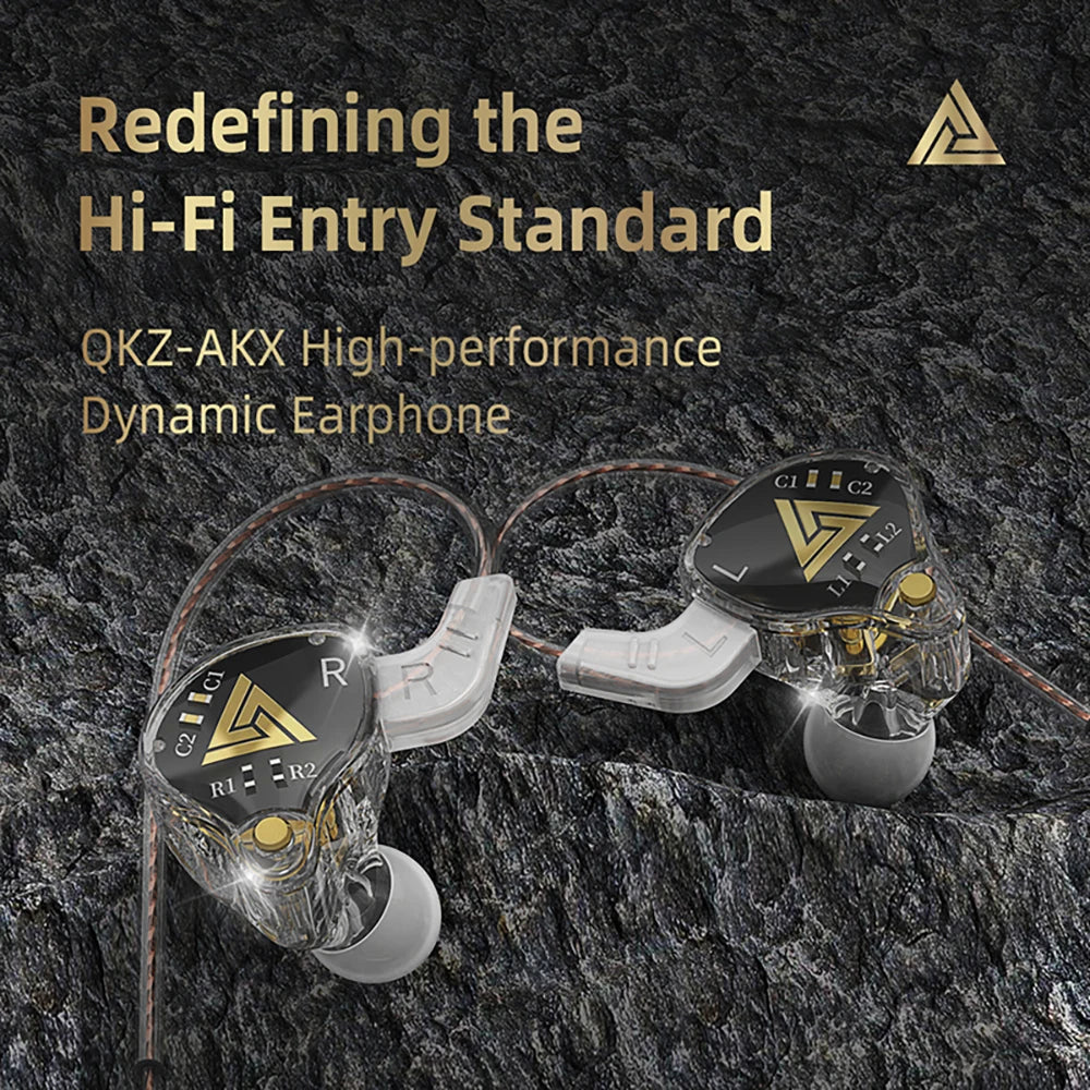 QKZ AKX Auriculares Heavy Bass Dynamic In-Ear Monitors (IEM)