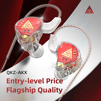 QKZ AKX Auriculares Heavy Bass Dynamic In-Ear Monitors (IEM)