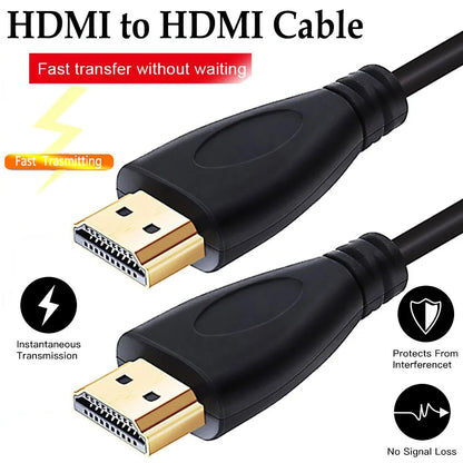 Cable HDMI de Alta Velocidad Compatible con HDMI 2.0, 1080P, Audio y Vídeo 3D, para TV, Portátil, PS3, Proyector, Ordenador, Xbox 360