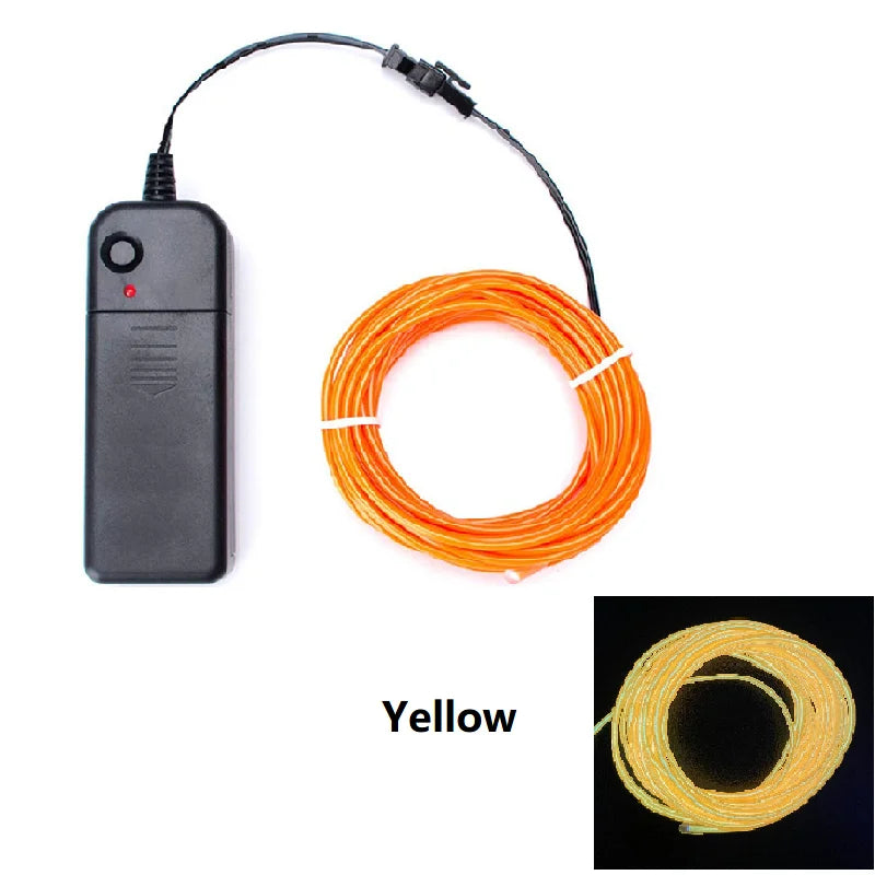 Cable de Neón Brillante para Fiestas, Decoración y Ambientes Festivos (1m, 3m, 5m)