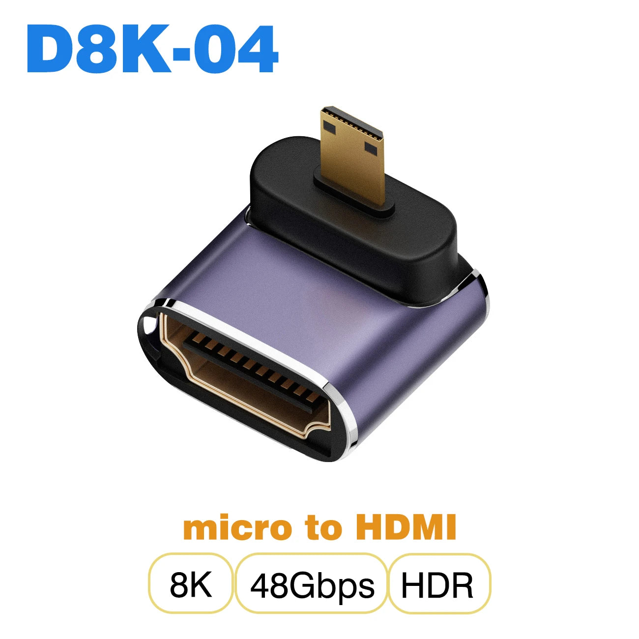 Ugrourd - Adaptador de Cable HDMI 2.1, Convertidor Mini/Micro HDMI a HDMI 2.1, 48Gbps, 8K 60Hz, 4K 120Hz para Proyector, HDTV, PS4, PS5, Ordenador Portátil y PC