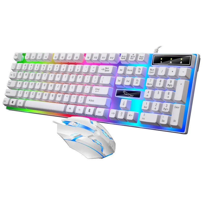 Juego Combinado de Teclado y Ratón para Gamer, LED RGB