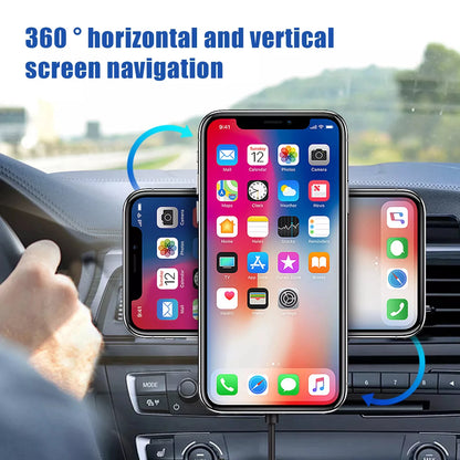 Cargador de Coche Inalámbrico Magnético para MagSafe, Soporte de Teléfono con Montaje en Rejilla de Ventilación para iPhone 16, 15, 14, 13, 12 Pro Max, Samsung, 15W