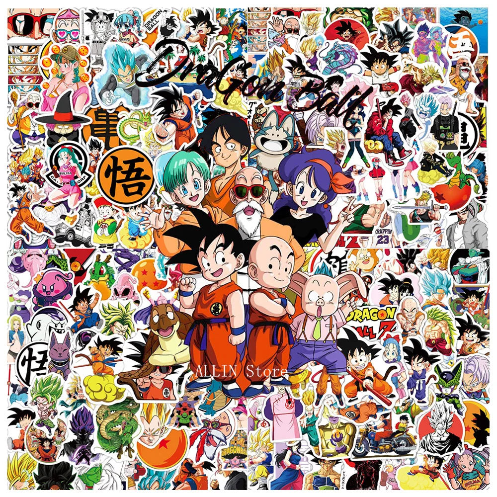 Pegatinas de Dragon Ball - Diseños de Son Goku y más (50/100 piezas)