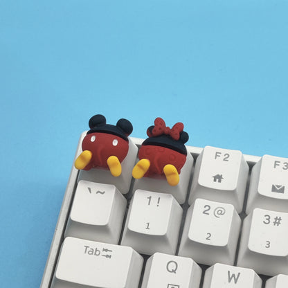 Teclas de Teclado Mecánico Personalizadas - Personalidad Creativa, Minimi, Mickey, Ejes de Cereza Cruzados