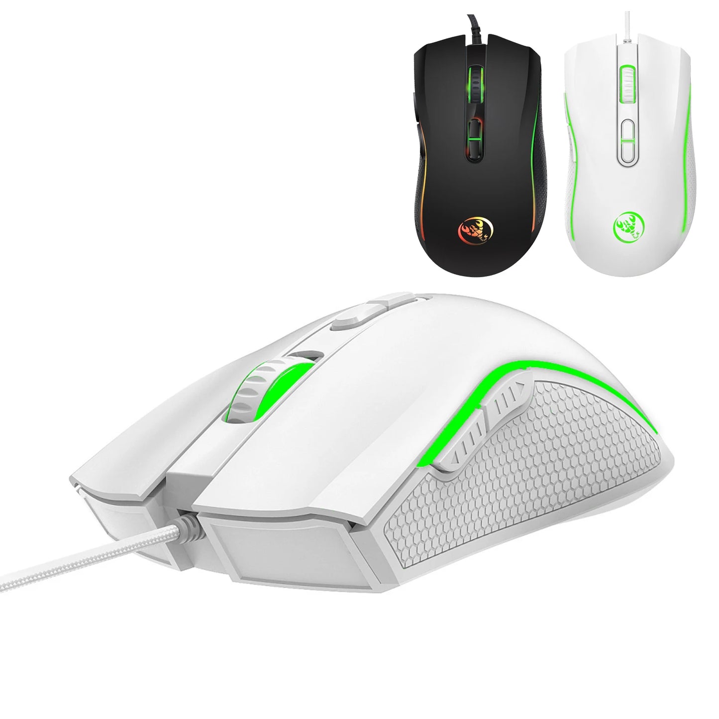 HXSJ A869 - Ratón Óptico Ergonómico RGB con Cable