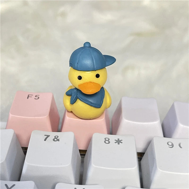 Tecla de Teclado Mecánico de Pato y Cereza de Dibujos Animados - Reemplazo ESC Personalizado, Bricolaje