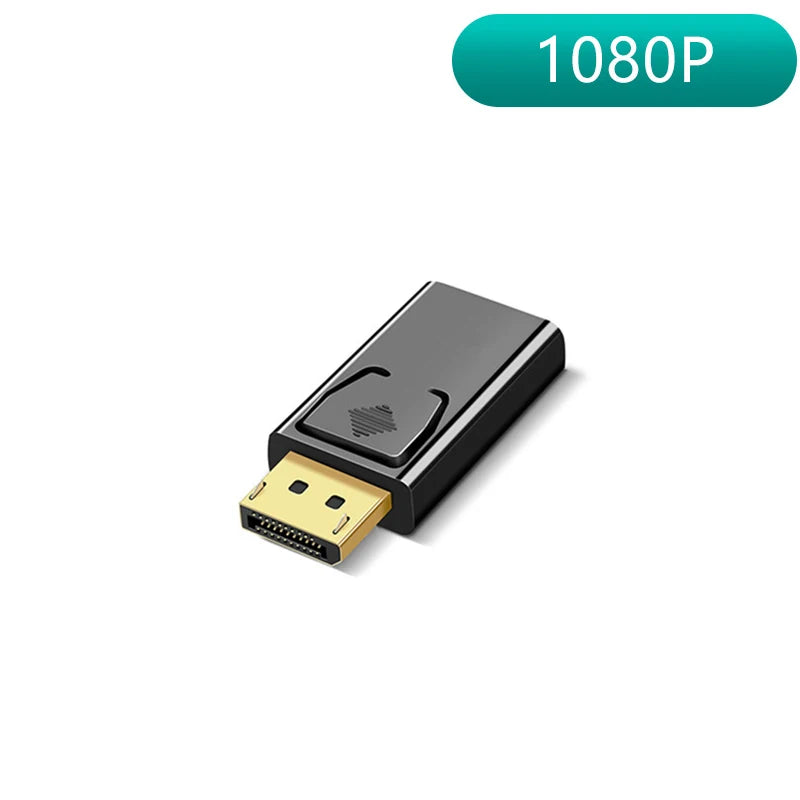 Convertidor DP a HDMI Macho a Hembra 4K - Adaptador Compatible con HDMI para PC, TV, Portátil y Proyector