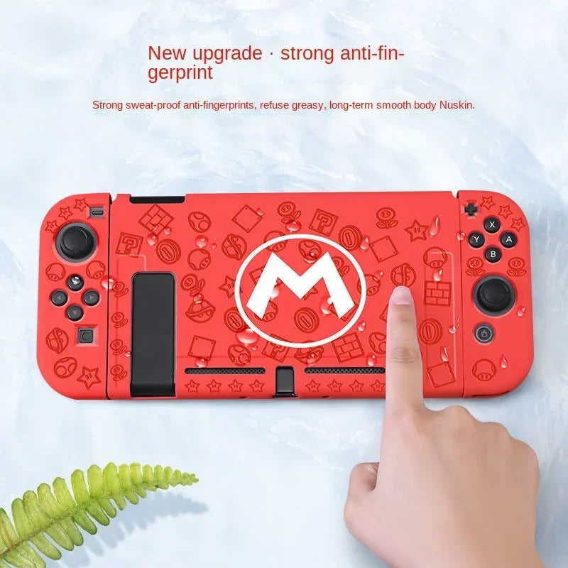 Funda protectora de Mario Bros para Nintendo Switch, anti-golpes y anti-huellas