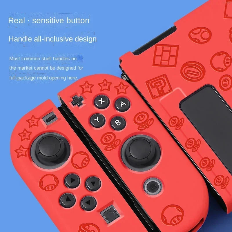 Funda protectora de Mario Bros para Nintendo Switch, anti-golpes y anti-huellas