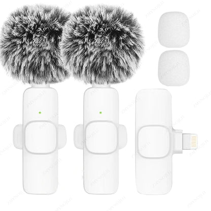 Micrófono Lavalier Inalámbrico Portátil para iPhone, Android, PC y Cámara