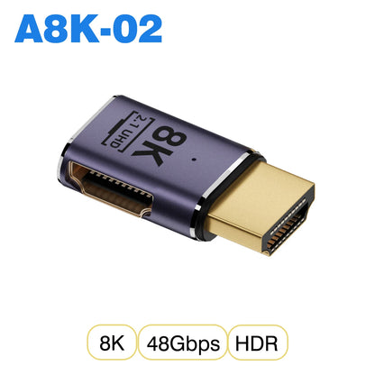 Ugrourd - Adaptador de Cable HDMI 2.1, Convertidor Mini/Micro HDMI a HDMI 2.1, 48Gbps, 8K 60Hz, 4K 120Hz para Proyector, HDTV, PS4, PS5, Ordenador Portátil y PC