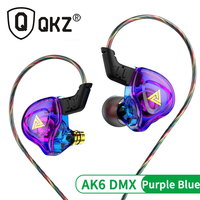 QKZ AKX Auriculares Heavy Bass Dynamic In-Ear Monitors (IEM)