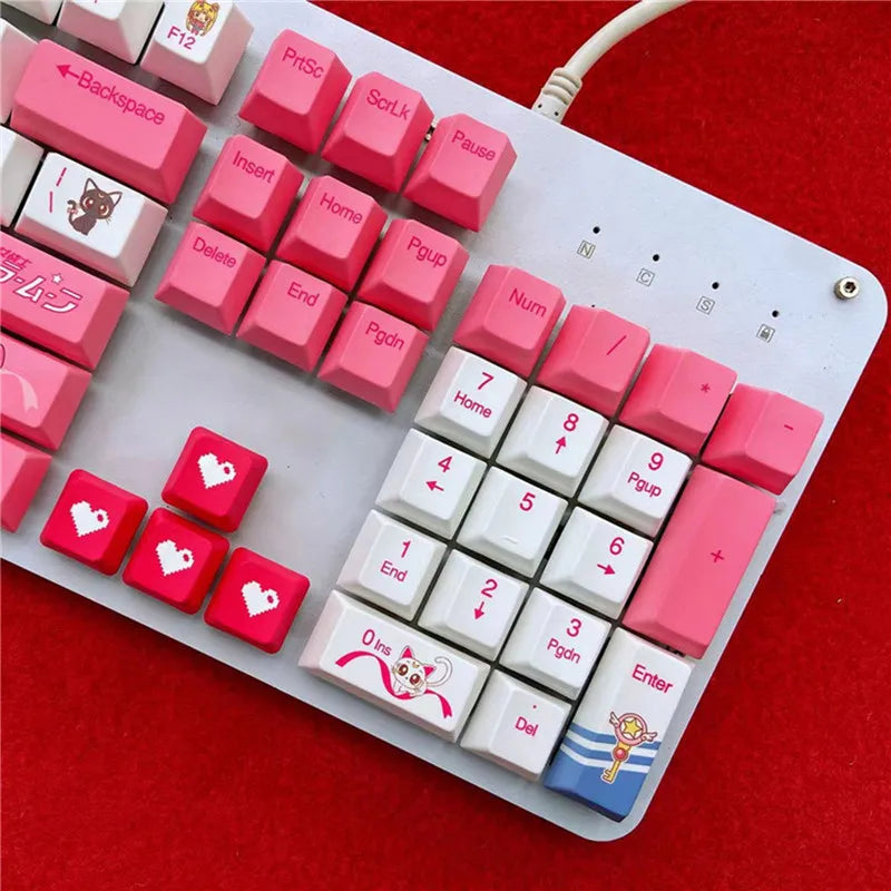 PBT Keycap OEM R4 - Perfil en Forma de Corazón para Teclado Mecánico, Reemplazo Personalizado