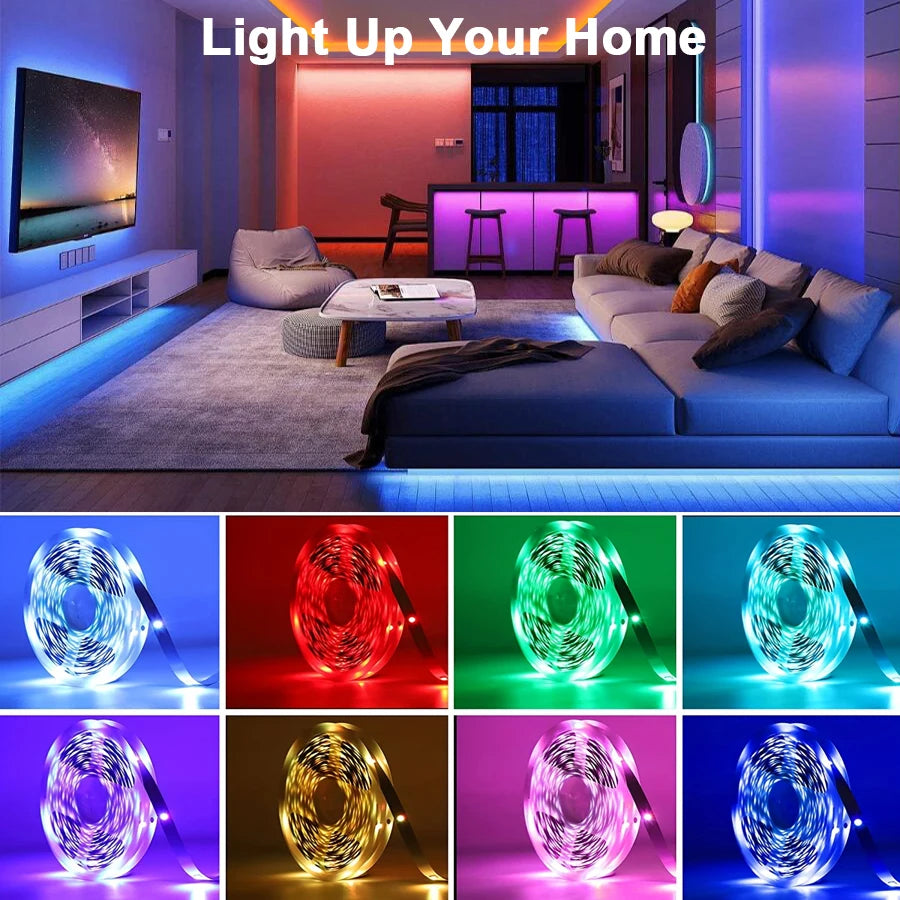 LED RGB flexible con control por bluetooth para decoración