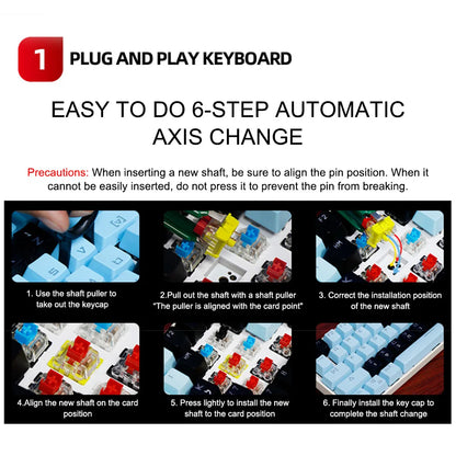 Interruptor de 3 Pines para Teclado Mecánico, A prueba de Polvo, Compatible con MX Switch, Ejes Rojo, Marrón, Negro y Azul