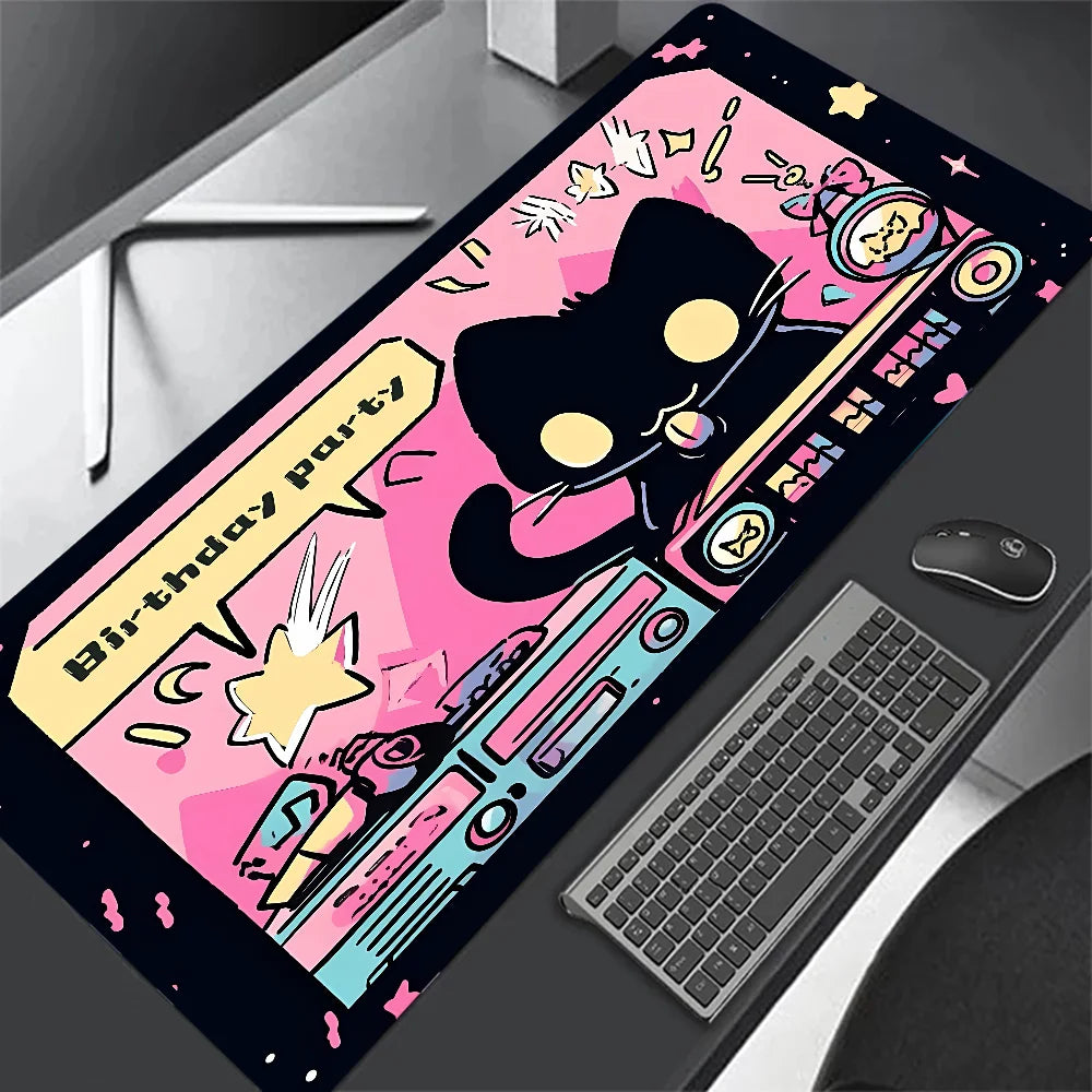 Alfombrilla XXL con diseño kawaii | Protección de escritorio extendida