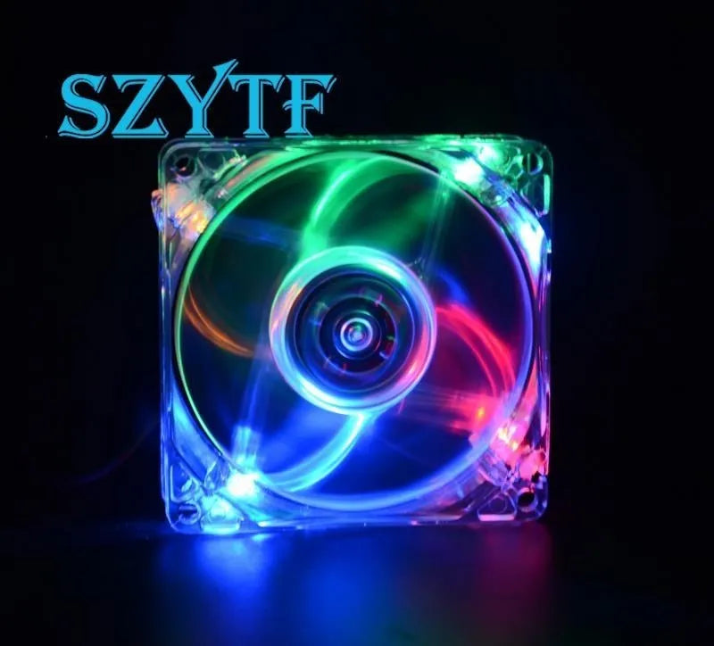 Ventilador fan RGB de 80mm sin escobillas para chasis de pc