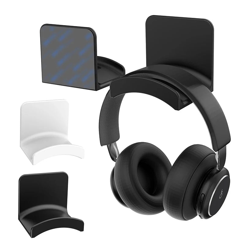 Soporte Universal para auriculares montado en la pared, soporte para controlador de juegos, estante de exhibición para auriculares debajo del escritorio, gancho para auriculares