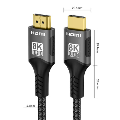 Cable HDMI 8K 60Hz - Alta Velocidad HDMI 2.1, Compatible con 4K a 120Hz, para TV, Monitor, PS4/PS5, Xbox, Apple TV