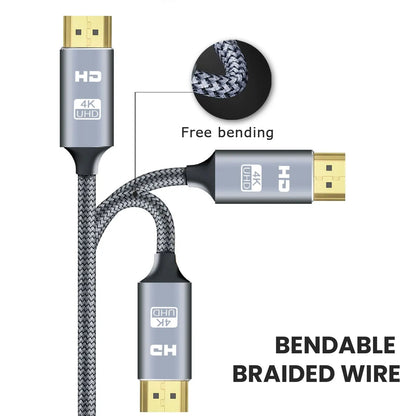 Cable HDMI 2.0 4K de Alta Velocidad NIERBO, 60Hz, para PS4, PS3, Xbox, Fire TV Stick, Reproductores de Blu-ray, HDR, Ethernet