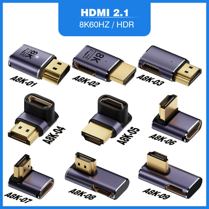 Ugrourd - Adaptador de Cable HDMI 2.1, Convertidor Mini/Micro HDMI a HDMI 2.1, 48Gbps, 8K 60Hz, 4K 120Hz para Proyector, HDTV, PS4, PS5, Ordenador Portátil y PC