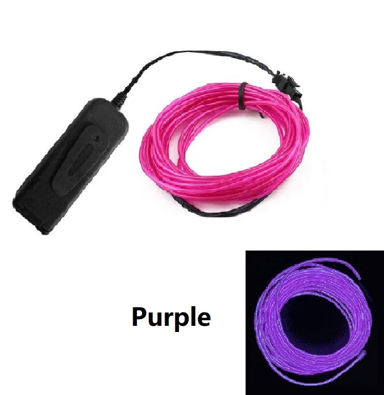 Cable de Neón Brillante para Fiestas, Decoración y Ambientes Festivos (1m, 3m, 5m)