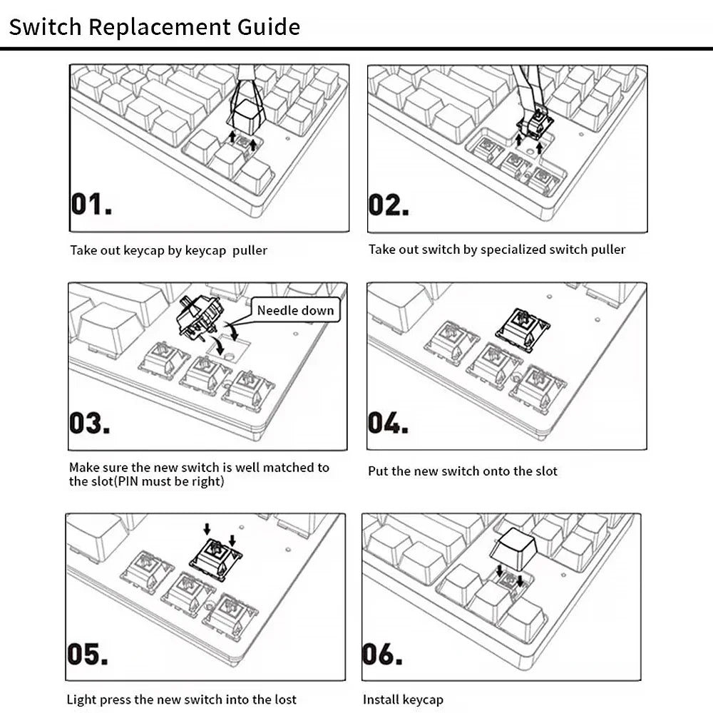 Interruptores Outemu para Teclado Mecánico – Clicky, Lineales y Táctiles de 3 Pines, Compatibles con MX y RGB LED SMD