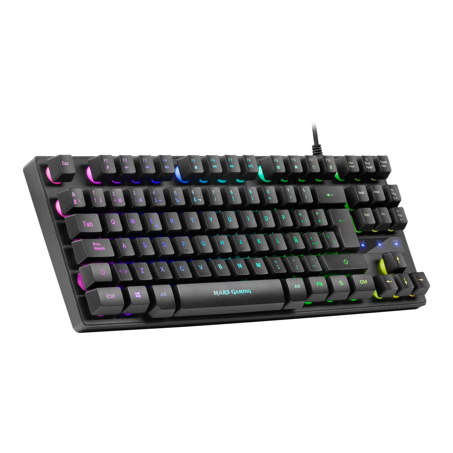 Teclado gaming TKL h-mech con iluminación RGB y antighosting