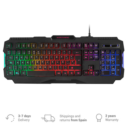 Teclado Mars gaming MRK0 RGB rainbow antighosting para gaming