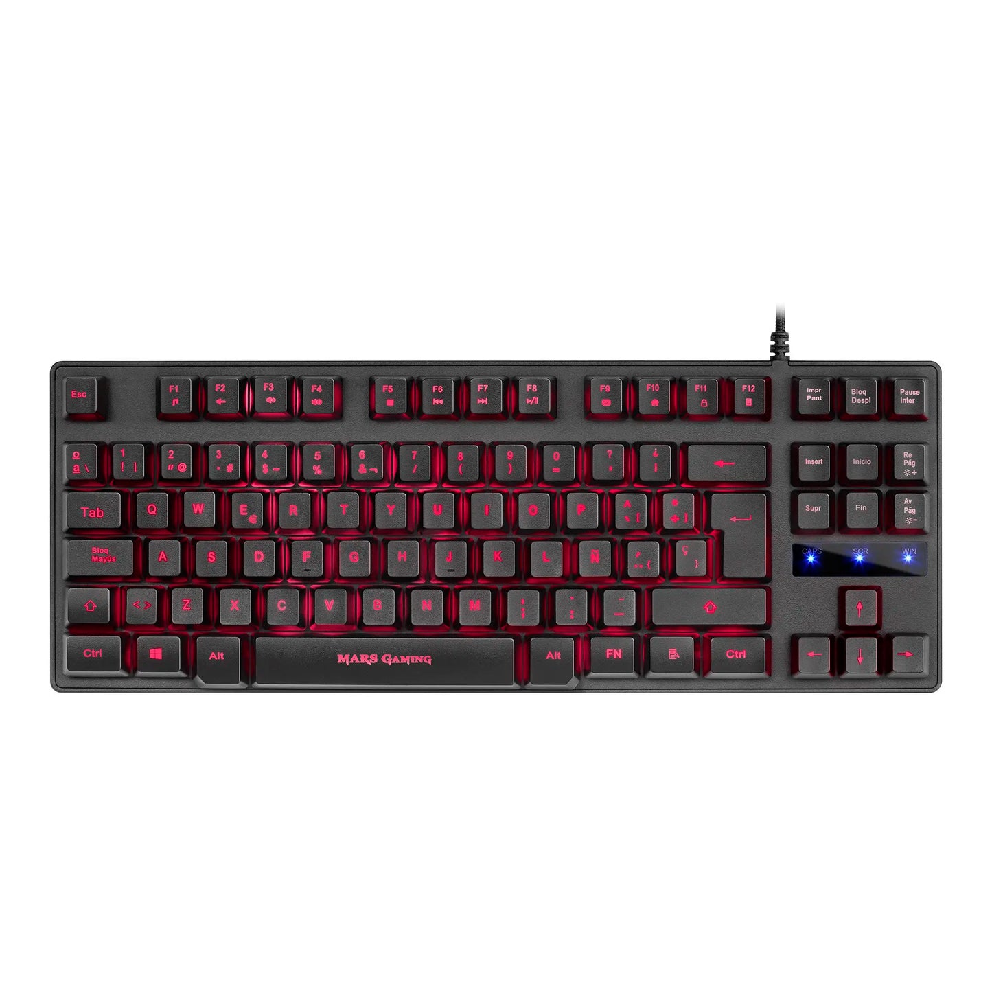 Teclado gaming TKL h-mech con iluminación RGB y antighosting