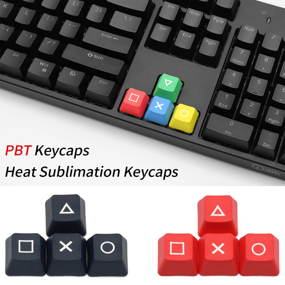 Teclado Mecánico PBT Keycaps - Set de 4 Teclas Direccionales PSP, Perfil OEM, Multicolor