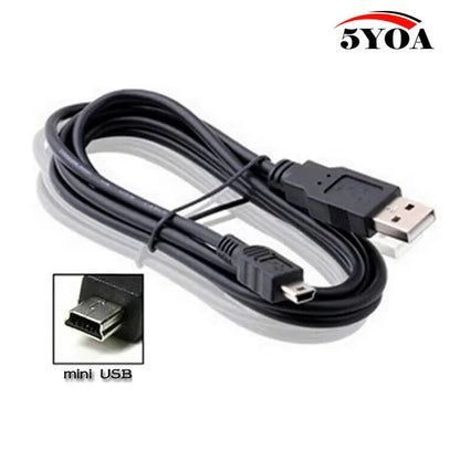 Cable USB 0,8A Macho A a Mini B, Puerto 5P T de 2,0M, MiniUSB para Dispositivos MP3, MP4, Cámaras, Teléfonos Móviles, Discos Duros, Ordenadores