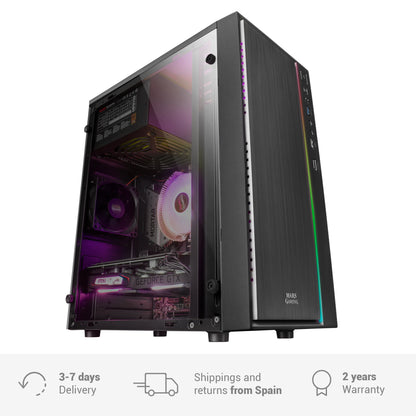 Caja gaming microATX Mars gaming MCM con modos ARGB y ventilador de 8 cm