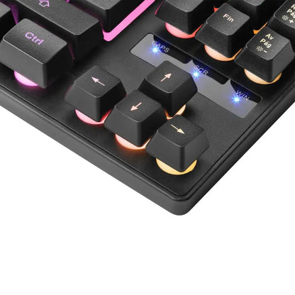 Teclado gaming TKL h-mech con iluminación RGB y antighosting